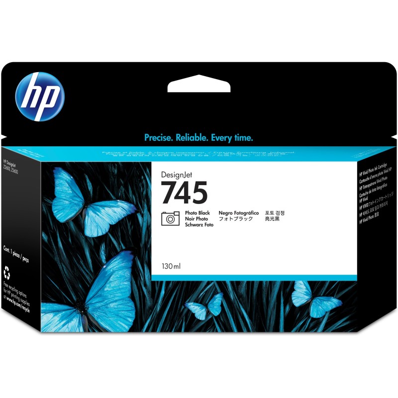 HP 745 130-ml DesignJet Photo Black Ink Cartridge